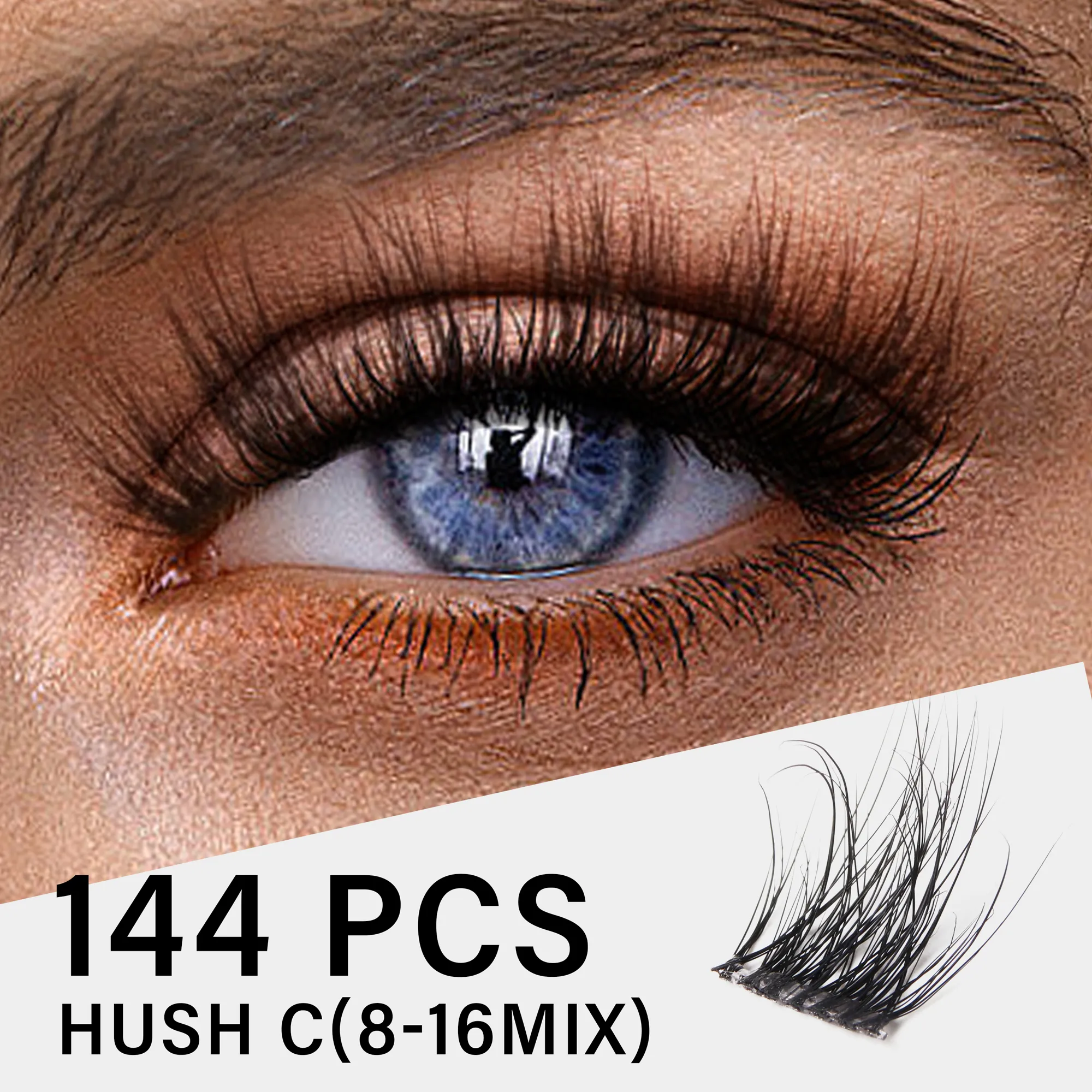 Individuální řasy Cluster C Curl Mix Shluky řas 3D Wispy DIY prodloužení řas 0,1 mm Super tenký pásek Obnovitelné přírodní řasy