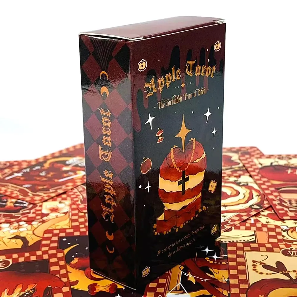 Apple Tarot Deck 78 Cards Dark Fairy Tale Apple Themed Tarot Cards Divination Meditation Halloween Gift for Beginner Collectors — image 2