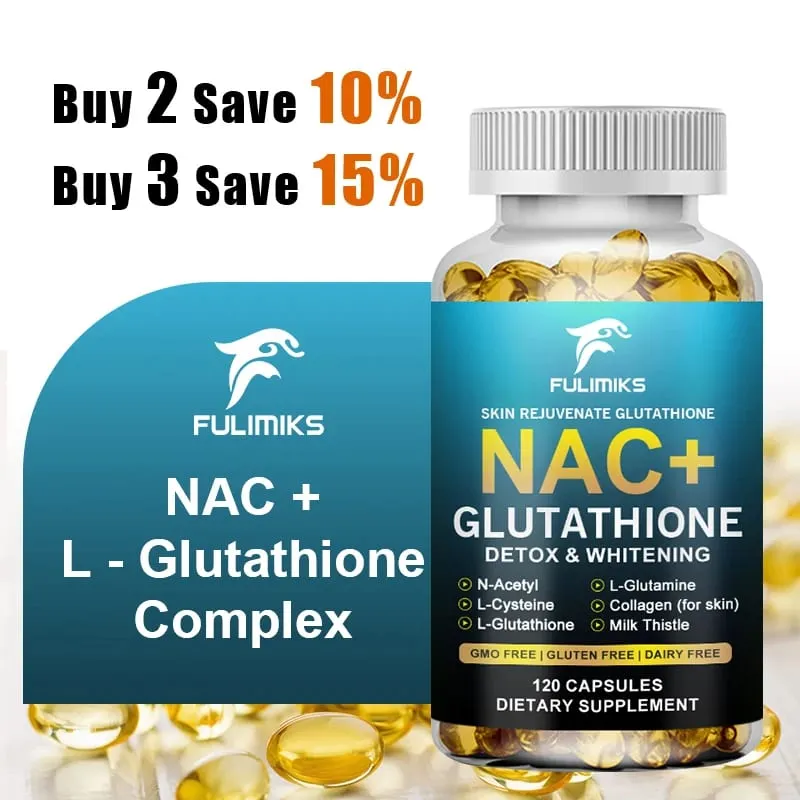 Glutathione & NAC Detox Formula Capsules Supports Antioxidant Protection Liver Function Skin Brightening & Immune Balance — image 2