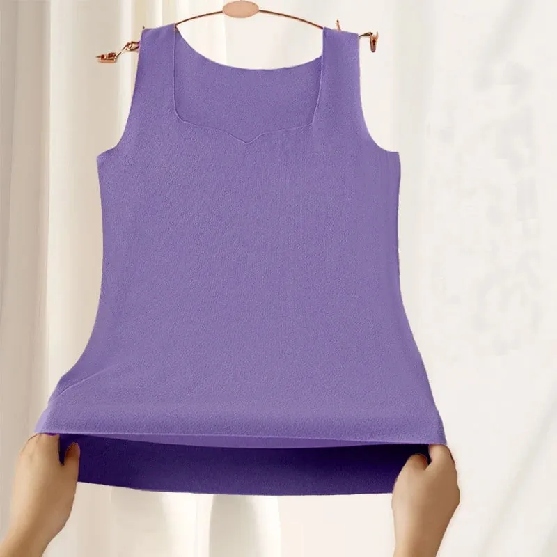 3pcs Women Thermal Tops Girls Traceless Solid Color Vest Base Layer Warm Tank Top Autumn Winter Female Sexy Slim Camisole