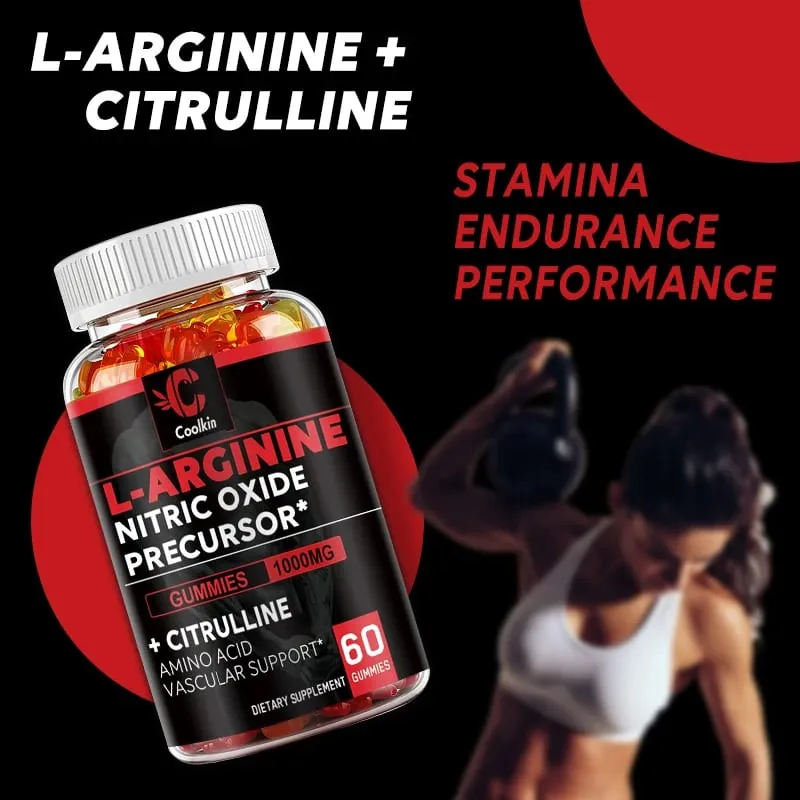 L-Arginine Supplement - for Energy Strength and Endurance Support During Exercise | Muscle Mass Non-GMO