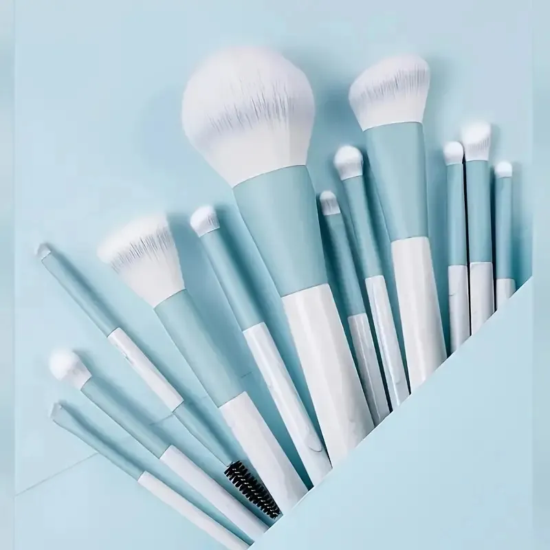 12ks profesionální sada štětců na make-up Prémiové syntetické podkladové korektorové pudrové štětce na tvářenku na oční stíny Hygienické kosmetické nástroje