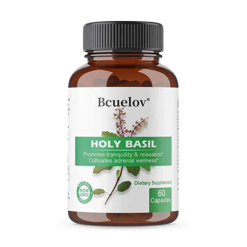 Holy Basil Tulsi Extract Capsules Support Adrenal Immune Respiratory & Daily Calm Wellness Stress & Anxiety Relief — image 8