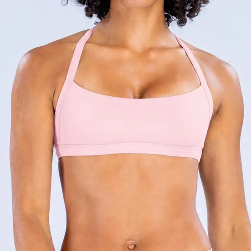 NO LOGO Double Shoulder Strap Sports Bra Fast-Drying Outdoor Running Fitness Top Backless Yoga Bra Women's
