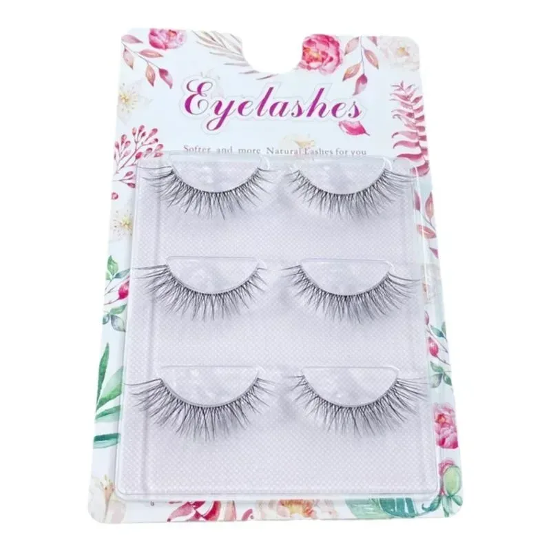 HBZGTLAD3pairsTransparent Terrier Simulation Eye Tail with Long Air Eyelashes Pairs Natural 3D Mink False Eyelashes Makeup Fake — image 14