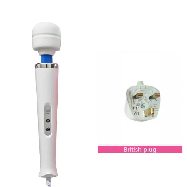成人性玩具 AV 振動器強力魔棒 G 點刺激按摩器陰蒂振動器性玩具女性自慰黑狼新款 10 速魔棒按摩器大魔棒按摩棒 AV 振動器性感陰蒂女性性玩具歐元