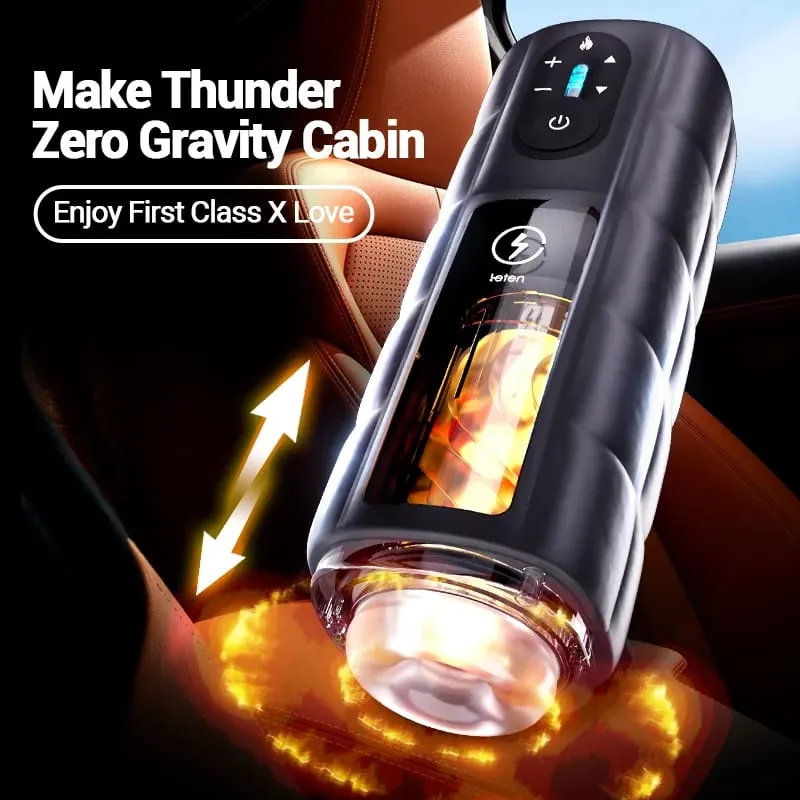 Leten Zero gravity Male Penis Training Cup Auto Thrusting and Heating Piston Stroker Adult Sex Toy For Man Penis Stimulation