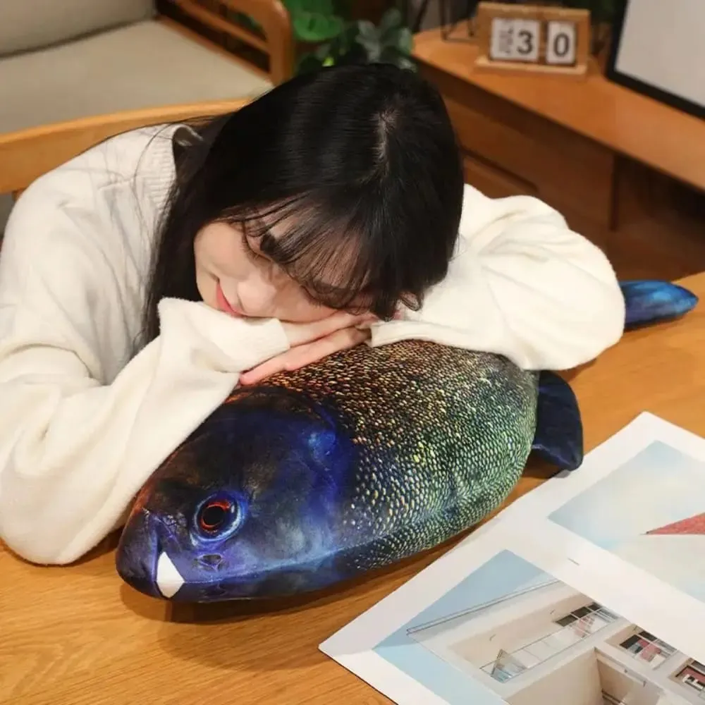 Sofa Cushion Perch Simulation Fish Pillow Stuffed Grouper Cartoon Fish Soft PP Cotton Fish Anime Pillow Gifts — image 9