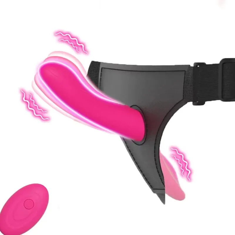 Strap-On Dildo with Adjustable Harness Wearable Realistic Double Dildo Vibrators Adult Sex Toys for Women Lesbians