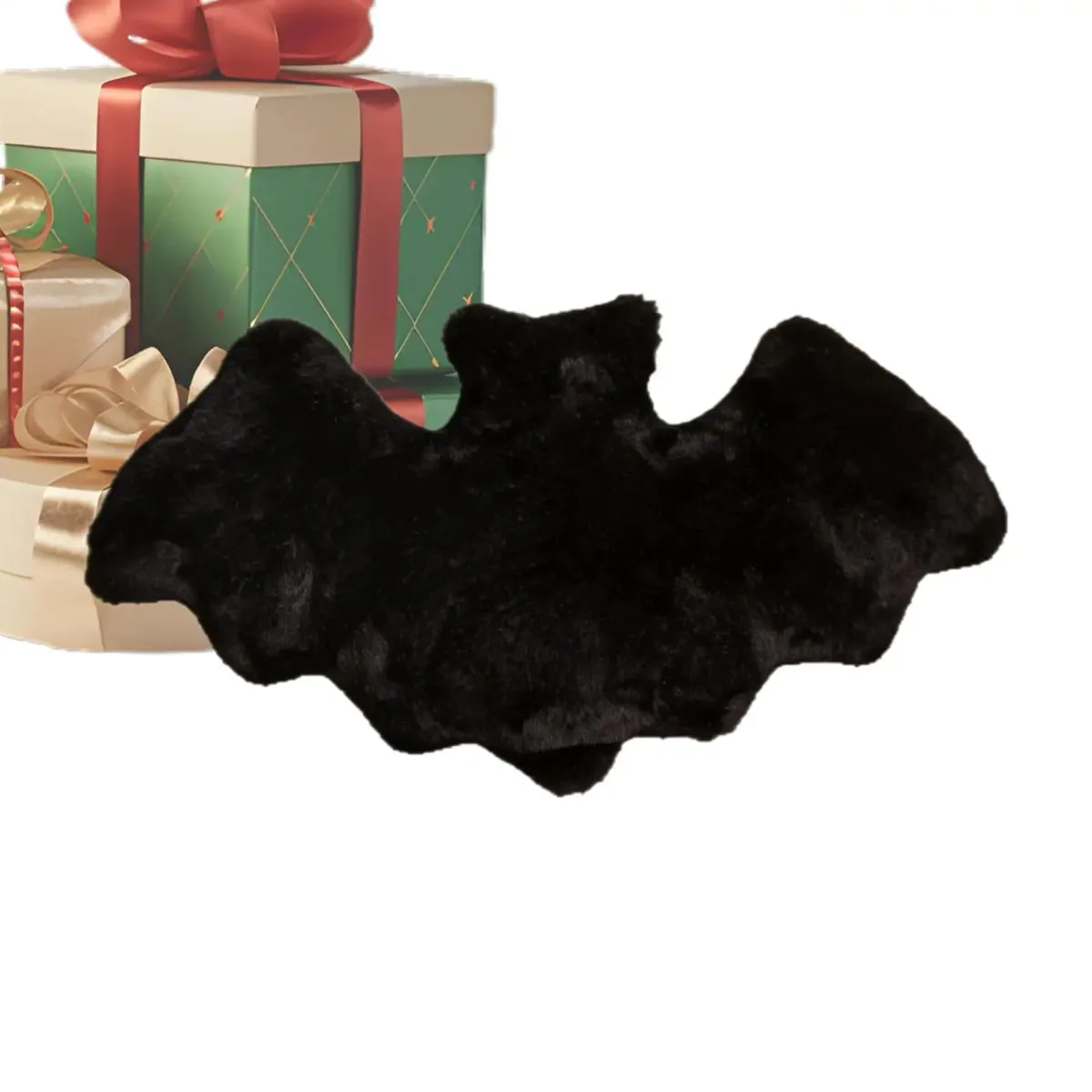 Halloween Bat Shaped Throw Pillow Cute Spooky Gothic Plush Cushion for Sofa Bed Car Living Room Dormitory Decor Gift