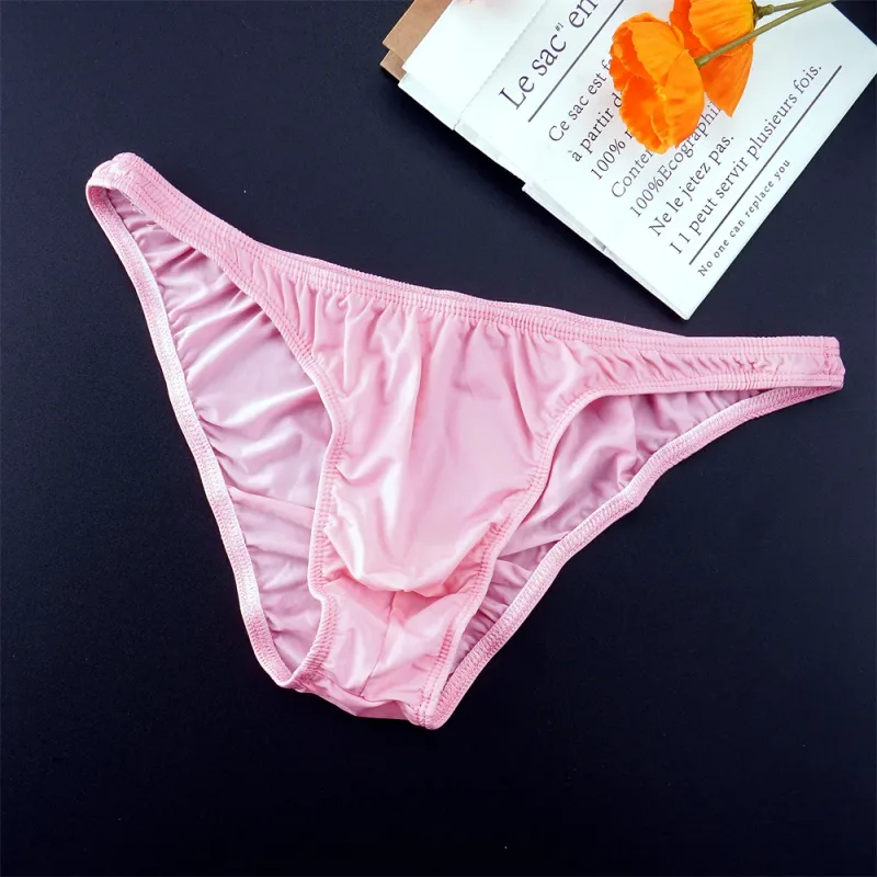 Người Đàn Ông Màu Trơn Ice Silk Quần Đùi Liền Mạch Eo Thấp U Lồi Quần Lót Nam Quần Lót Siêu Mỏng Co Giãn Thoáng Hơi Thở Nhanh quần