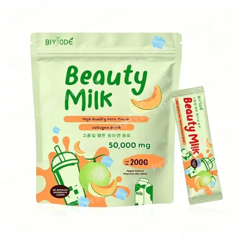 Strawberry Collagen Glutathione Drink Mix with Apple Extract for Skin Glow Support 10 Powder Sachets x 20g Net 200g — image 4