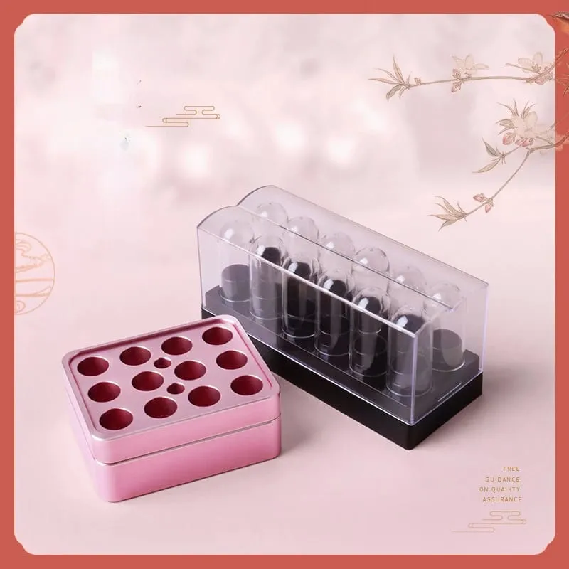 Diy Handmade Lipstick Material 12-hole Aluminum Sample Mould Self-made 9.3mm Maliit na Sample Tube Lipstick Empty Tube Set