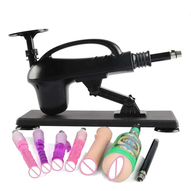 A2SS-Portable Automatic Masturbation Machine for Women with Big Dildo Men's Sex Toy Pumping Gun for Couples