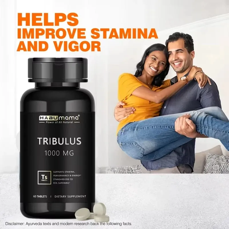 Ανδρικό συμπλήρωμα ενίσχυσης Tribulus Terrestris Pills High Purity που ενισχύει την ενεργειακή αντοχή και ταχεία δράση 60 ταμπλέτες — image 1