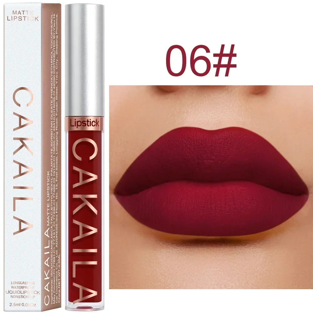 Batom líquido fosco de veludo, longa duração, sedoso e suave, não é fácil de desbotar, brilho labial, maquiagem sexy para mulheres, matiz labial