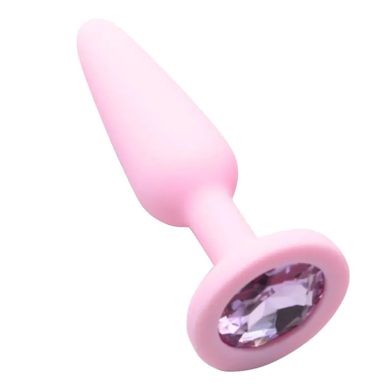 Silicone Anal Plug for Woman 3 Sizes Butt Plug Crystal Base Sex Toys Anal Toys Sex Stopper Adult Toys Anal Trainer for Couples