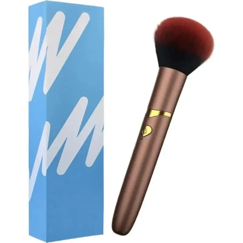 Pennello per trucco con vibrazione a 10 ingranaggi Pennello per trucco elettrico Pennello cosmetico ricaricabile USB per correttore fard in polvere liquida