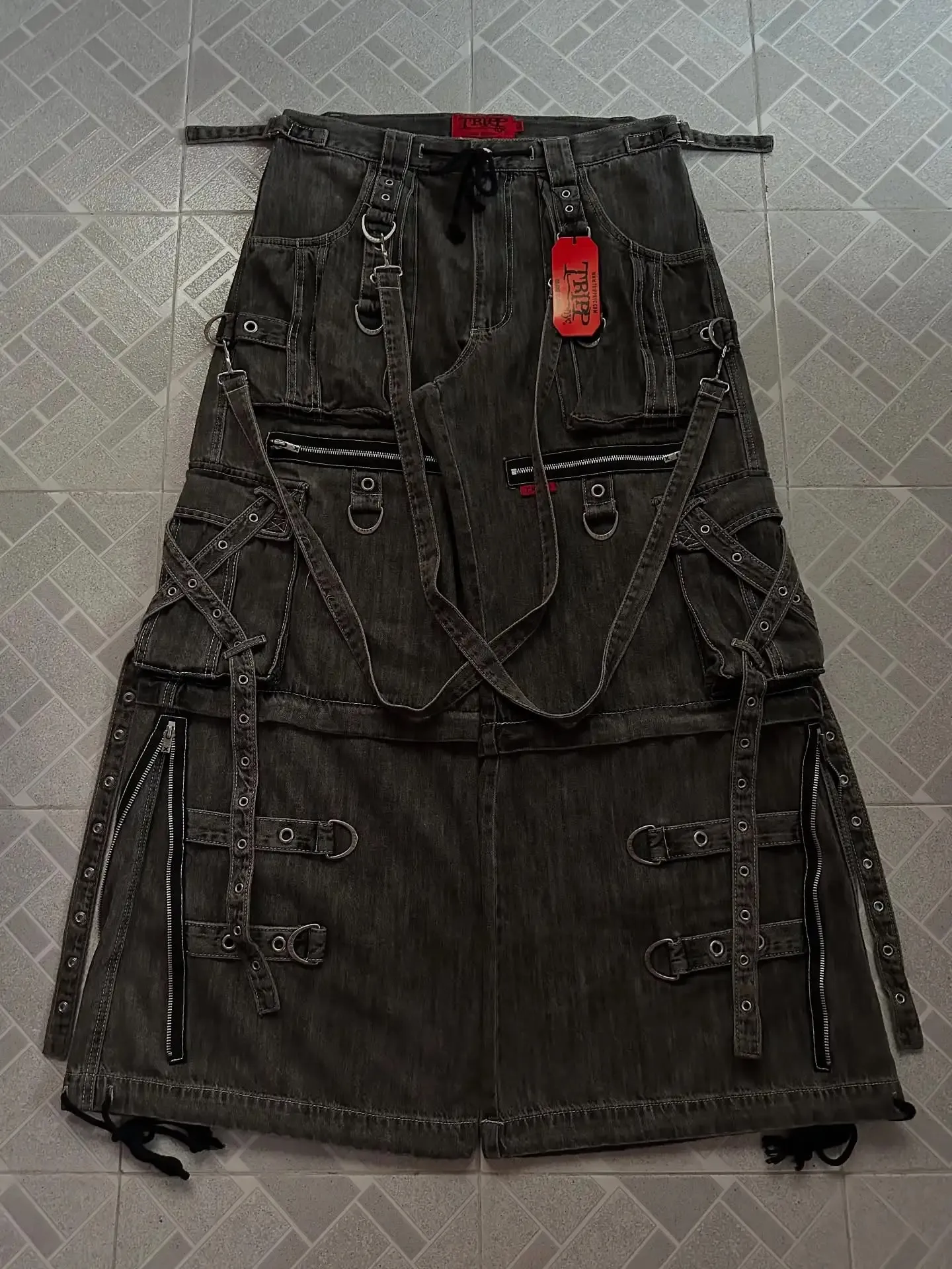 Black Baggy Cargo Jeans Men Women Heavy Multi Pocket Zipper Detail Streetwear Casual Fashion Pants Wide Leg Loose Fit Soft Y2K