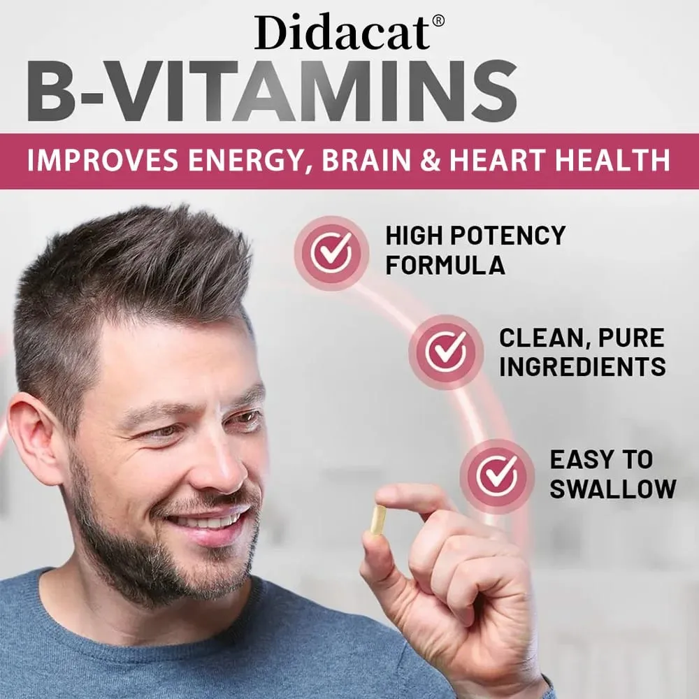 Usable Unisex Active Vitamin B Complex Highly Effective and Easily Absorbed - Immune Energy and Metabolic Supplement