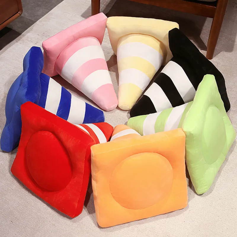 Roadblock Cushion Stuffed Soft Lifelike Plush Traffic Cone Road Construction Cone Pillow Kids Toys Home Decoration