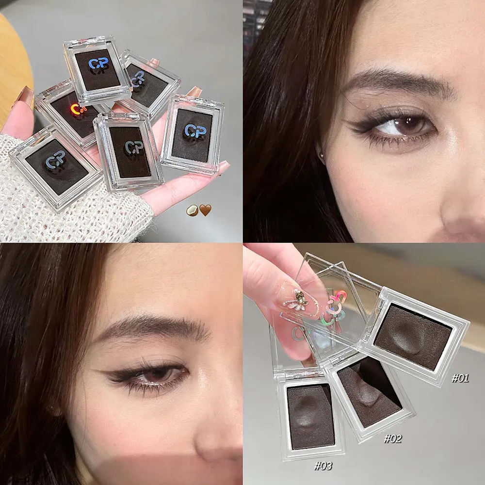 Dark Red Brown Monochrome Eyeshadow Cream Mashed Potato Natural Smudge-Resistant Non-Drying Matte Eye Shadow Waterproof Eyeliner — image 4