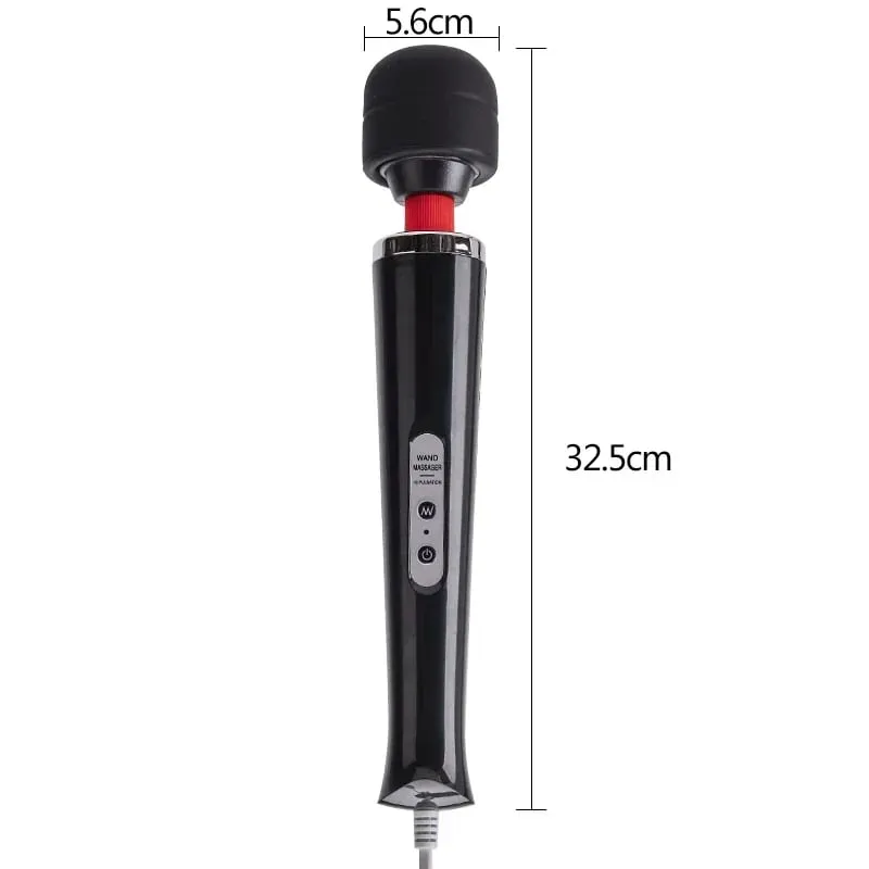 成人性玩具 AV 振動器強力魔棒 G 點刺激按摩器陰蒂振動器性玩具女性自慰黑狼新款 10 速魔棒按摩器大魔棒按摩棒 AV 振動器性感陰蒂女性性玩具歐元