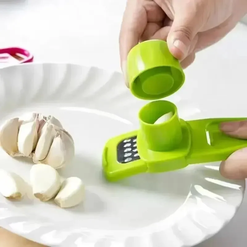 1 Pcs Mini Garlic Grinder Garlic Press Kitchen Ginger Garlic Mash Cutter Manual Garlic Mashing Green Kitchen Gadgets Accessories — image 2