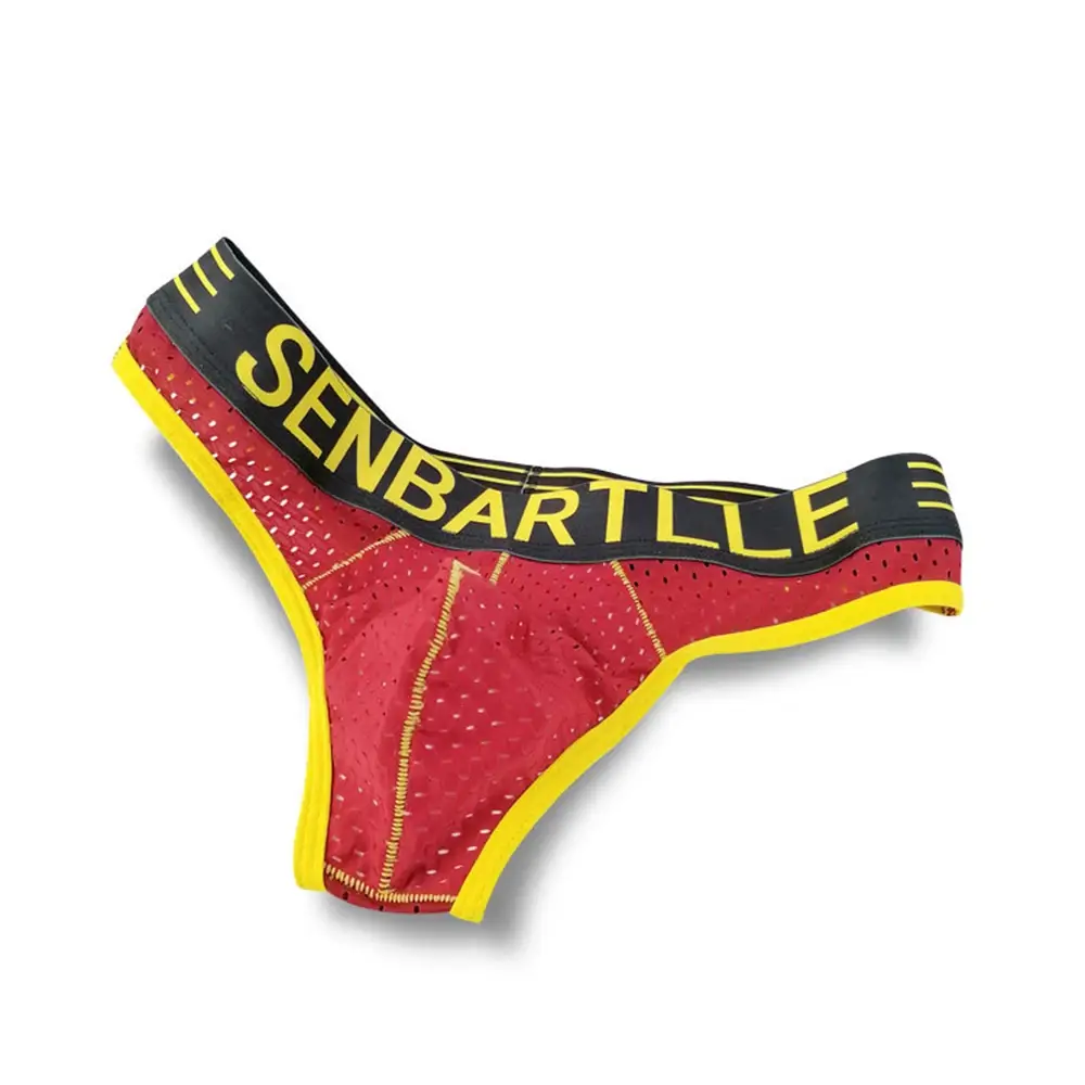 Roupa interior masculina sexy calcinha respirável carta impressa cintura baixa grande u bolsa cuecas masculinas malha alta elástica cuecas tanga