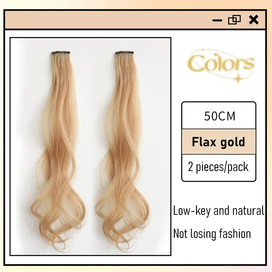 Parrucca sintetica per capelli ricci colorati da 2 pezzi/set da 50 cm, onda d'acqua, parrucca rosa/blu/viola per Halloween/Natale