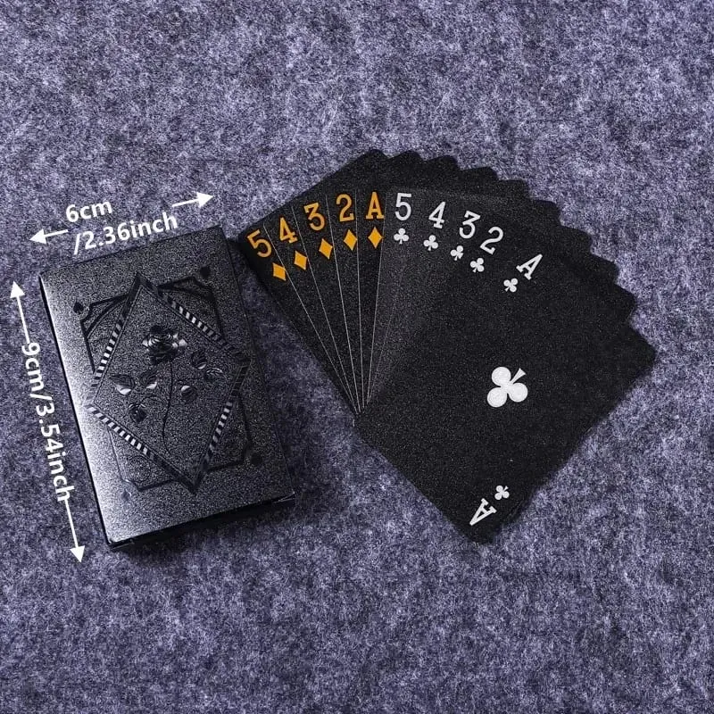 /Color Black Gold Playing Card Game Card Group Waterproof Poker Suit Magic Dmagic Package Board Game Collection Entertainment