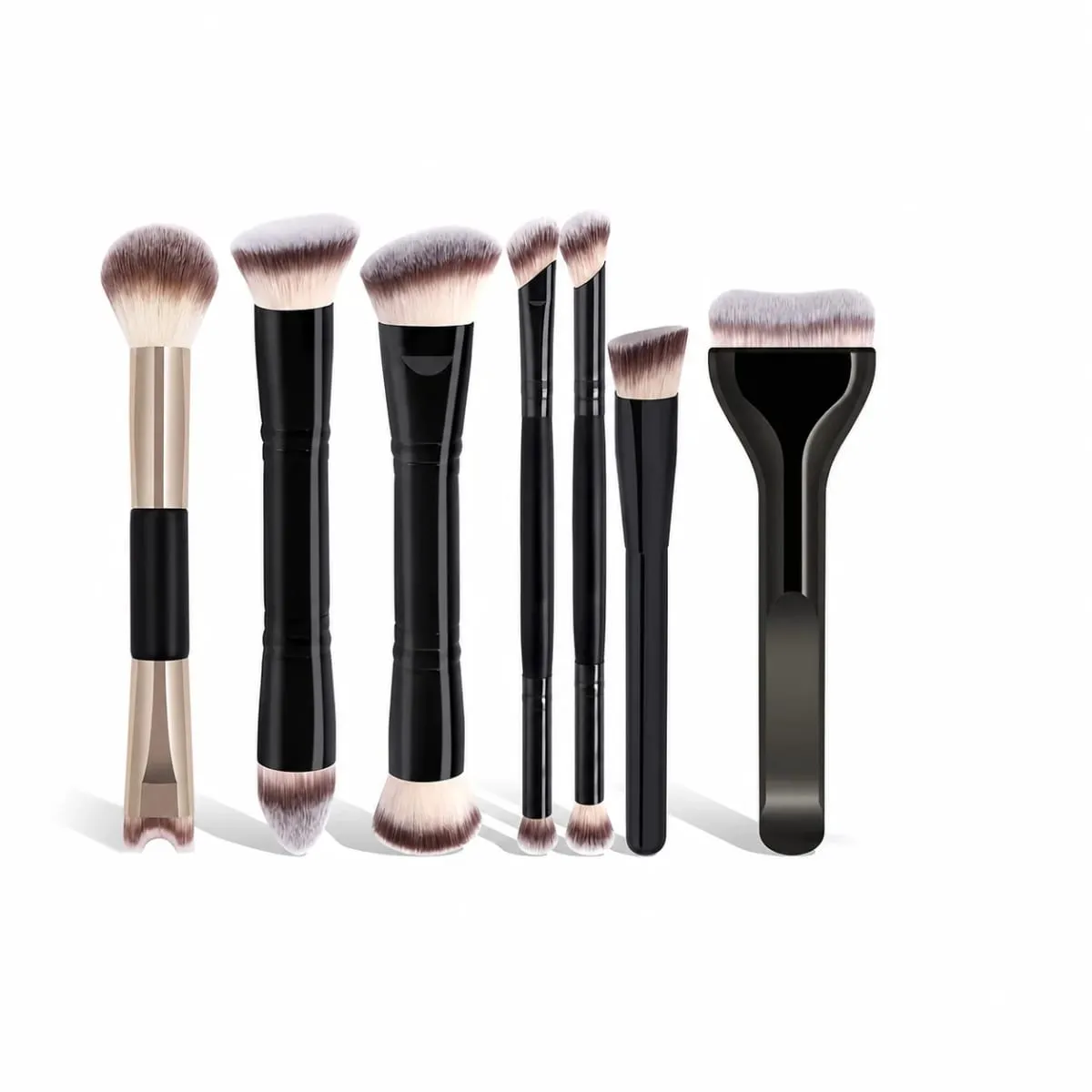 7pcs Professional Makeup Brush Set Foundation Brush Powder Brush Eye Shadow Brush Blending Brush Tool Soft to Face Travel