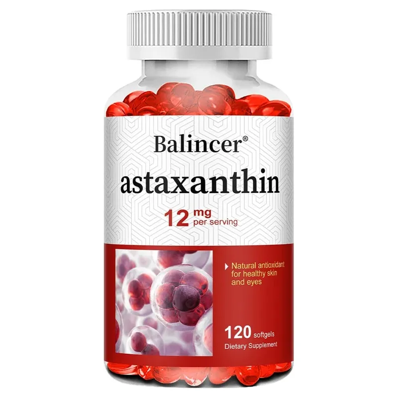 Astaxanthine 12 mg – Soutient la santé des yeux, la santé des articulations, la circulation interne, la santé de la peau, stimule l'immunité, améliore la digestion.