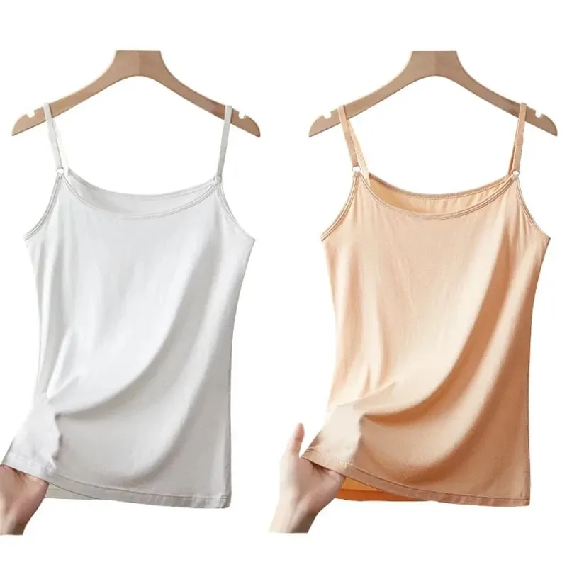 Cotton Feel Solid Sling Camisole Women Crop Top 35-75kg Sleeveless Sexy Slimming Vest Tank Base Tee Underwear Daily Staple 2026 — image 17