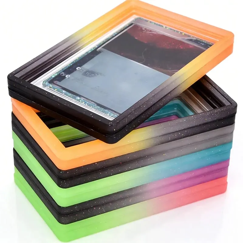 Gradient Silicone Bumper Case Guard Protector Display Sleeves Skin TPU for 35PT Graded Card Slab Sports Game Storage Holder