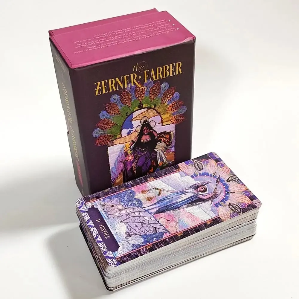 Double-embossed The Zerner-Farber Tarot Deck 78 Pcs Collage Art Tarot Cards 10.5*6cm Spiritual Divination Tool in Rigid Box — image 2