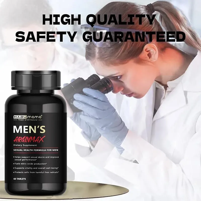 L-Arginine Male Enhancing Supplement for Performance Endurance and Muscle Strength and Endurance Non-GMO 60 Tablets
