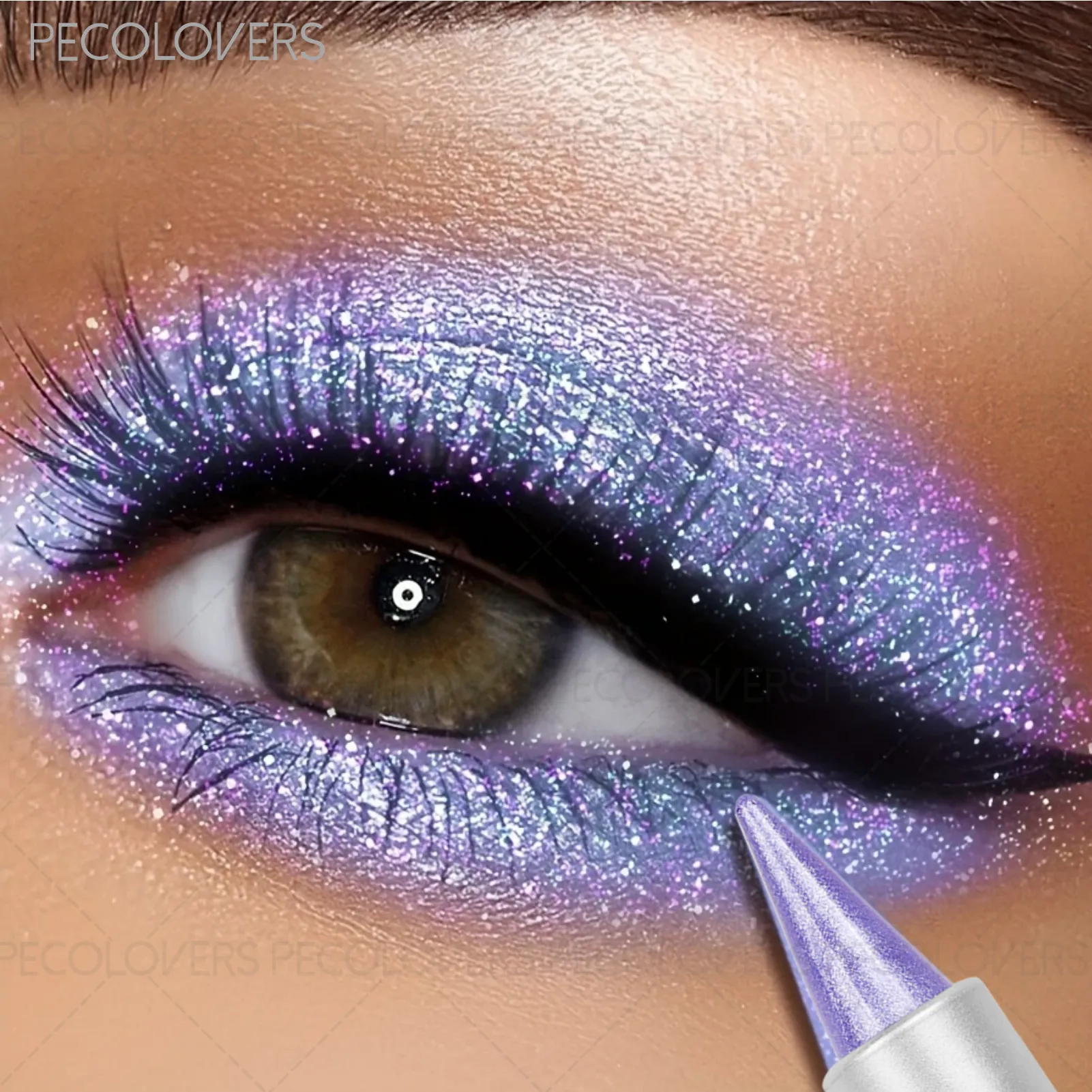 1 Pc Monochromatic Glitte Shiny Eyeshadow Pen & Eyeshadow Stick Beautiful Eye-cathing Eye Makeup Look Perfect Gifts — image 1