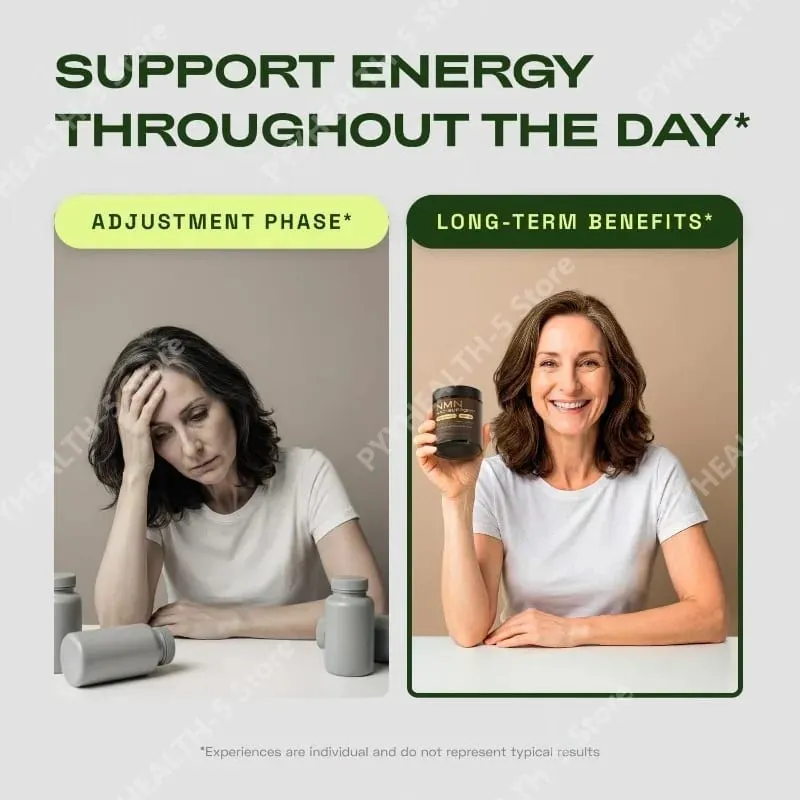 NMN Capsule Supplement 1000mg Serving NAD+ Supplement Supports Brain Energy 60 Capsules — image 5