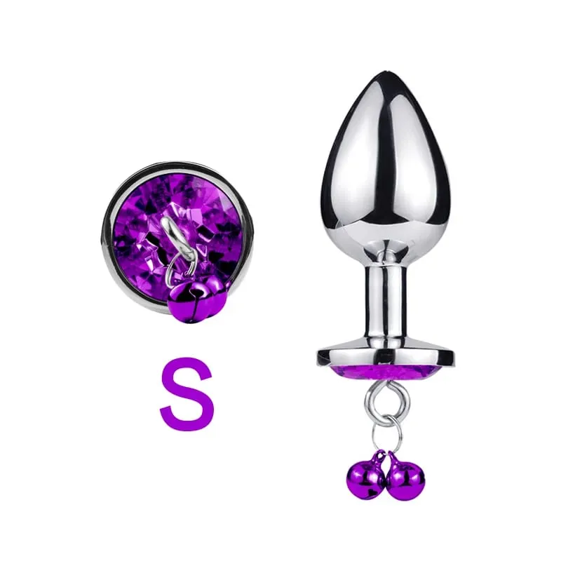 3 Sizes Metal Bell-shaped Anal Plug Traction Chain Anal Massage Prostate Stimulation Massage Tools Adult Sex Toys For Couples
