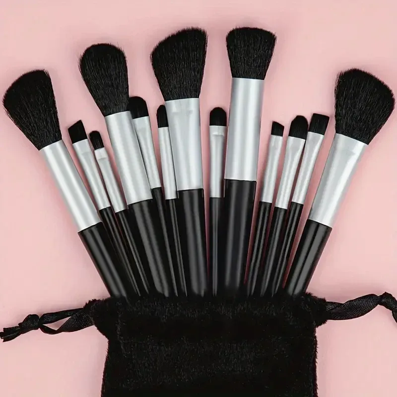 13Pcs Makeup Brushes Tool Set Cosmetic Powder Eye Shadow Foundation Blush Blending Beauty Make Up Brush For Makeup Starters Gift
