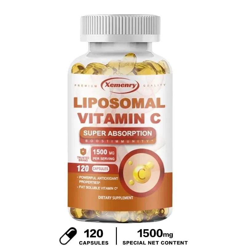 Vitamina C Lipossomal - Suporta Suplemento Energético de Absorção de Antioxidantes e Nutrientes e Promove a Saúde Imunológica