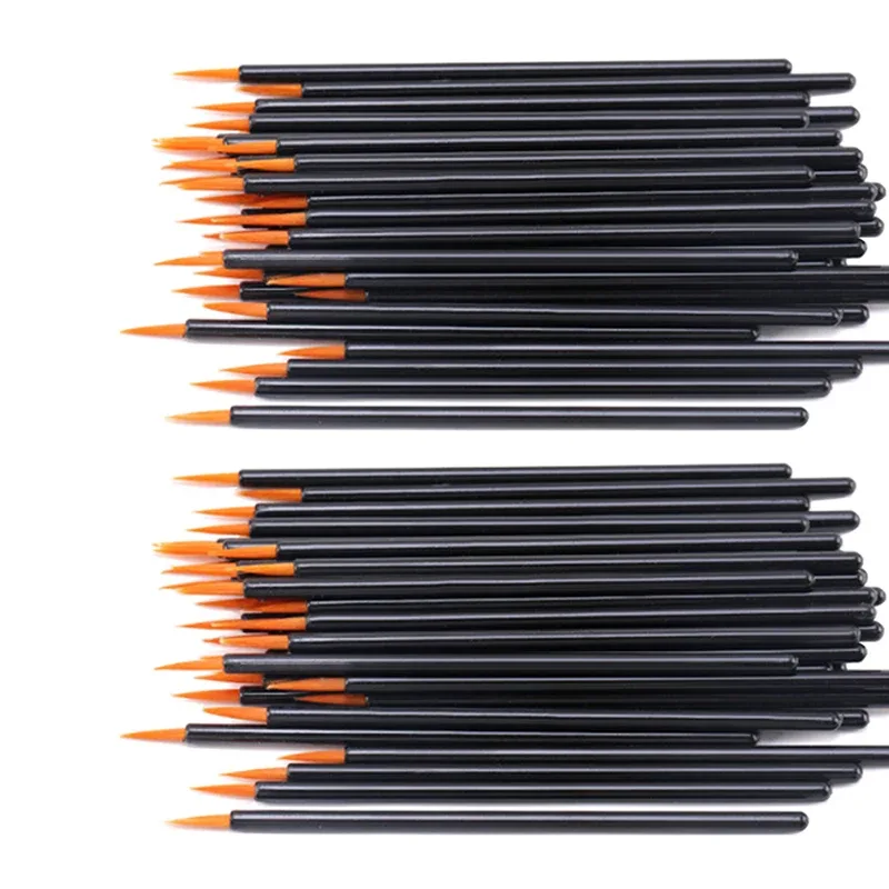 50/100pcs Eyeliner Brushes Eyelash Eyeshadow Applicator Lip Brush For Nail Art Painting Pen Tool Eye Lash Wands Accessories