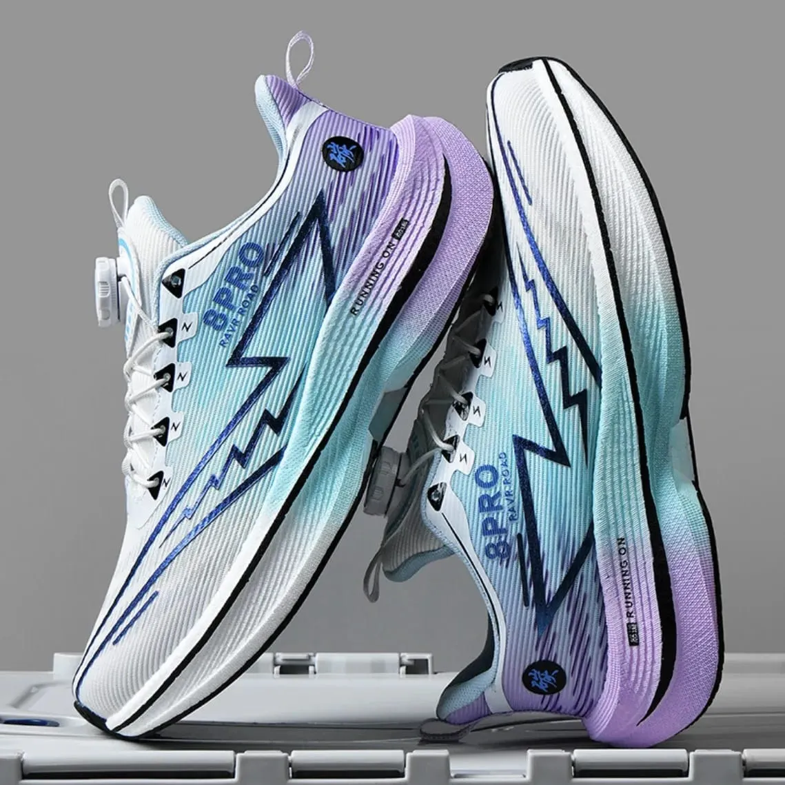 Carbon Plate Marathon Running Shoes Men Women Breathable Lightweight Shock Absorbing Non Slip Sports Sneakers