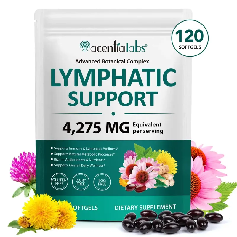 Lymphatic Support Immune Support Healthy Blood Flow Daily Metabolism Balance Antioxidant Rich Nutrition 60/120 Softgels