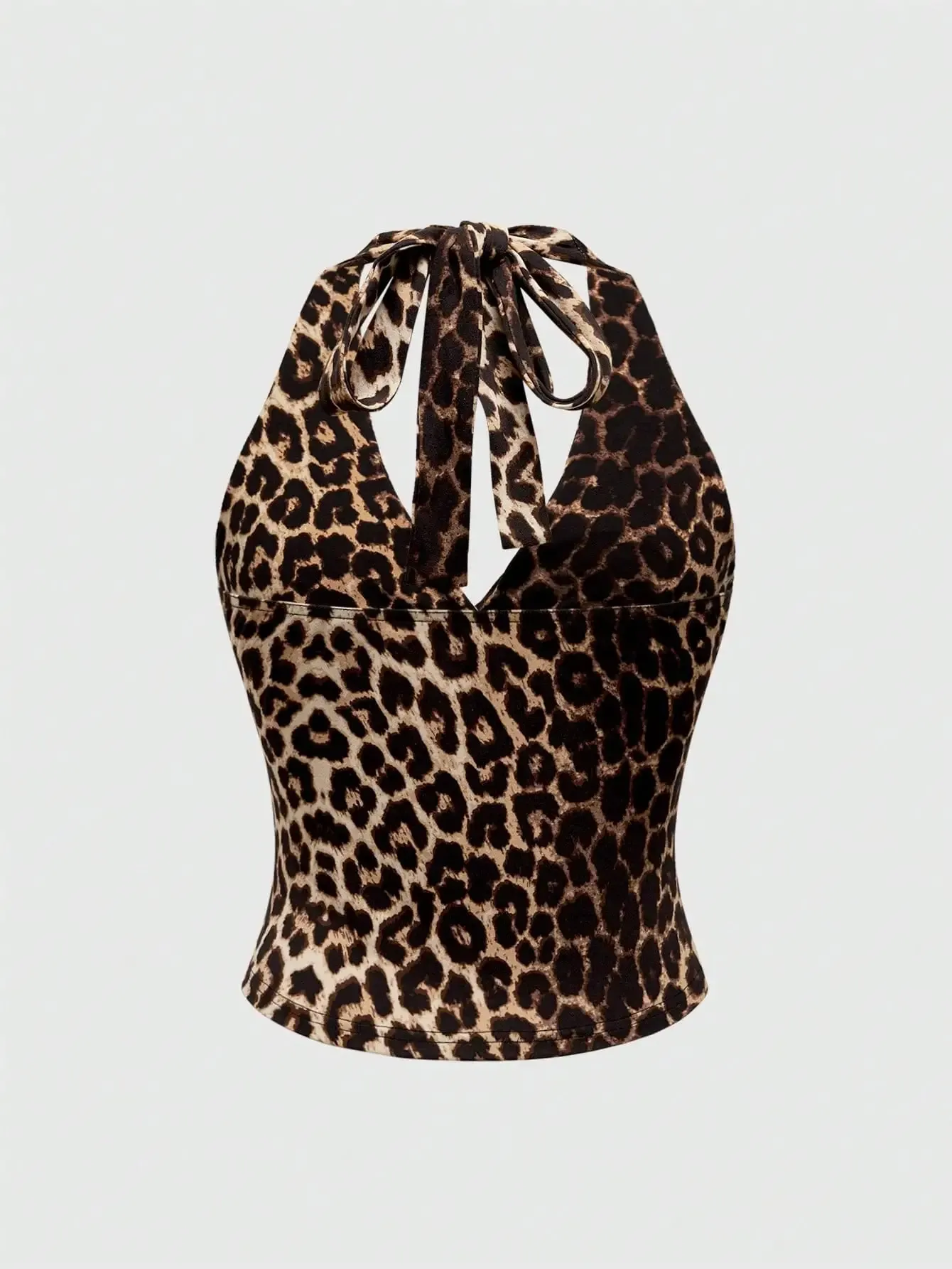 European and American Spring Summer and Autumn Hot-Selling Leopard Print Casual Large Size Neck Vest — image 3
