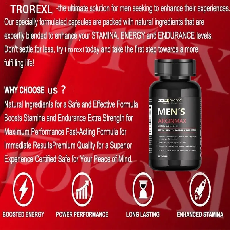 Highest Potency L-Arginine Pills Male Enhanceing Supplement-Performance Boost Enhanced Strength