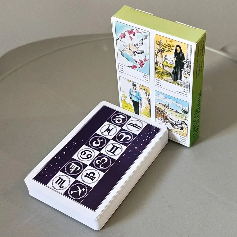 36 Pcs Classic Oracle Cards Vintage Traditional Gypsy Cards with Multilingual Meanings & Zodiac Constellation Backs — image 2
