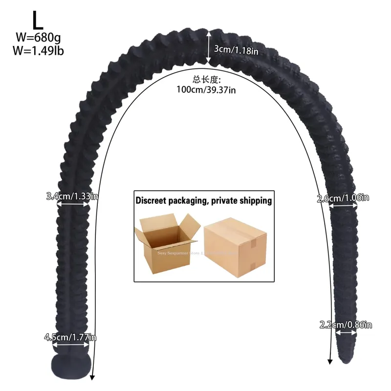 1M Super Long Silicone Anal Plug Dildos Prostate Massage Anus Dilator Large Anal Whip Deep ButtPlug Adult Sex Toys for Men Woman — image 15