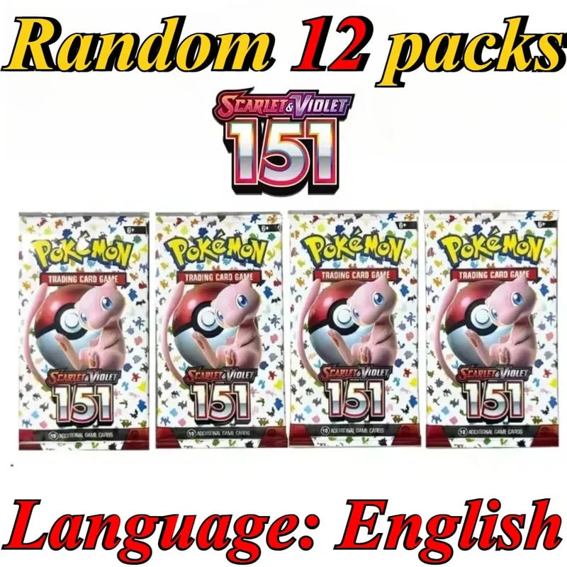 10 Pokémon Card Packs Bright Stars 151 Prismatic Evolutions PALDEAN FATES English Reinforcement Battle Transaction Card Gift